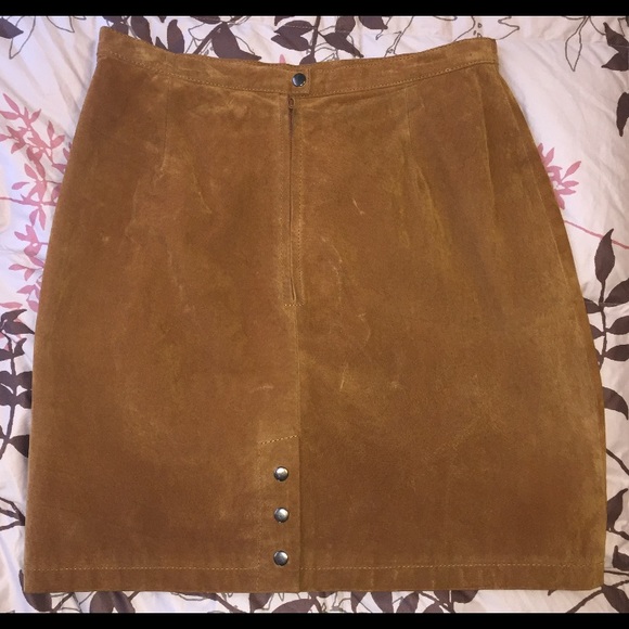 Water Collection Vintage Suede Skirt sz 6 - Picture 2 of 4